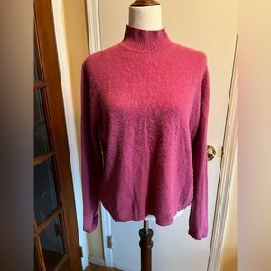 Vintage Cashmere Dark Pink Lord & Taylor Turtleneck Sweater